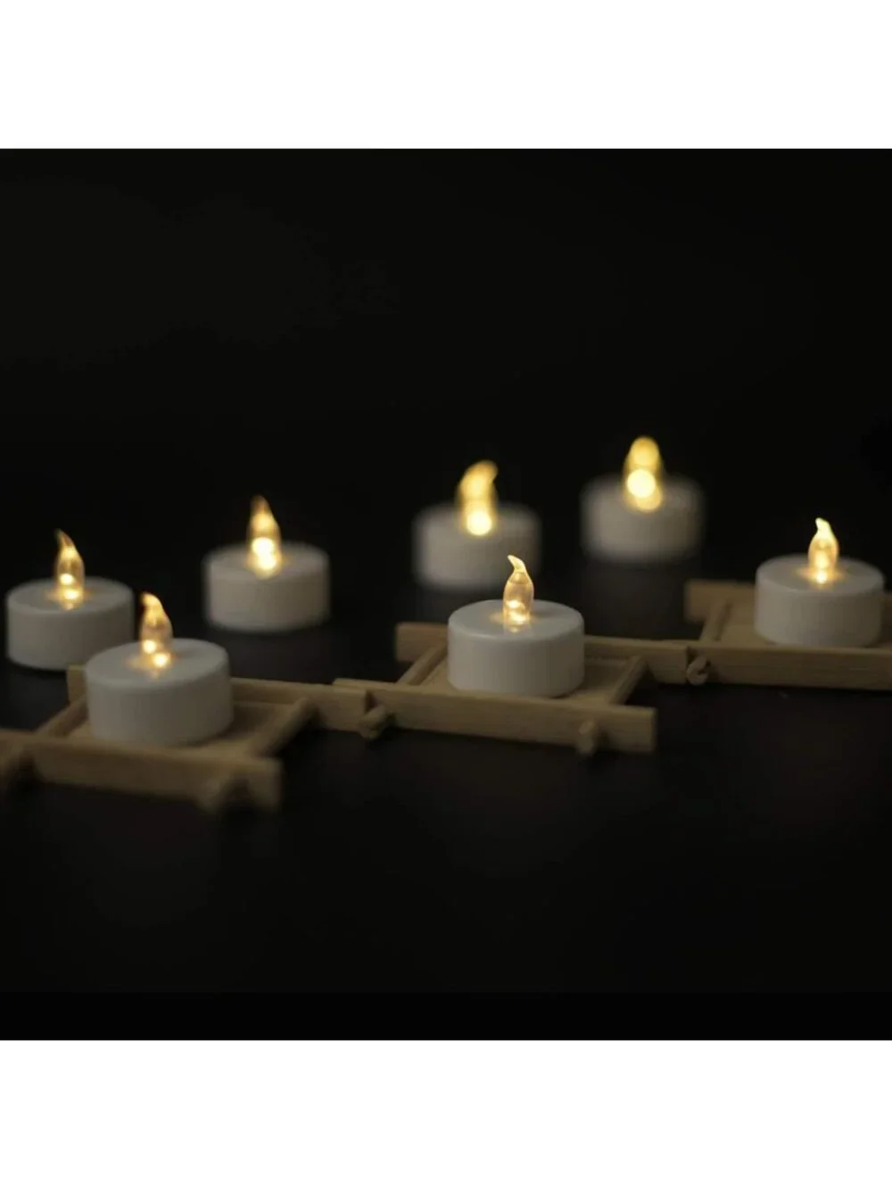 Realistic Flameless LED Tea Light Candles - 200pcs Battery Operated Warm White